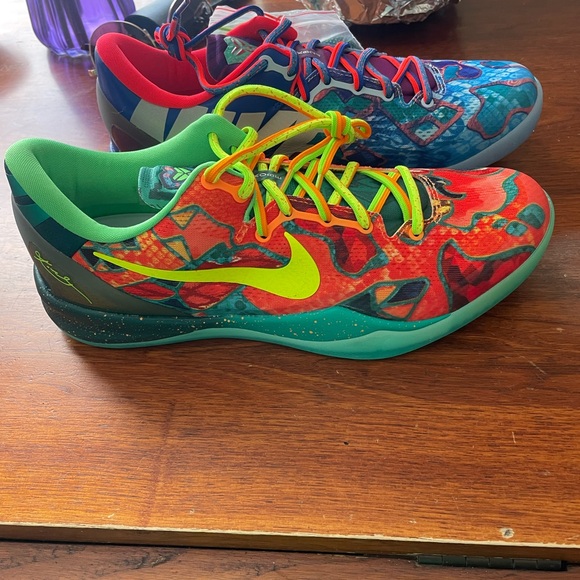 Nike Kobe VIII Protro multicolored sneakers.